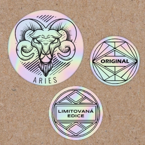 Holografické kulaté nálepky s vlastním návrhem