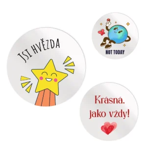 Lesklé papírové kulaté nálepky s vlastním návrhem