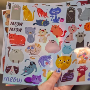 Holografické samolepky - Kočky