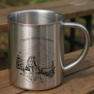 Dvoustěnný nerezový hrnek 400ml s vlastním návrhem
