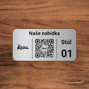 Cedulka s vlastním QR kódem a textem