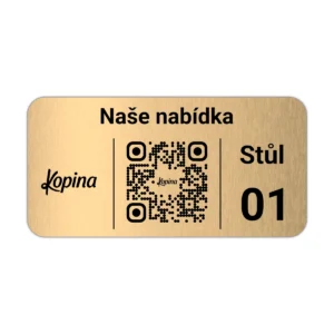 Cedulka s vlastním QR kódem a textem