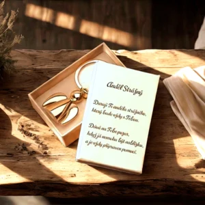 Anděl s věnováním v dárkové krabičce