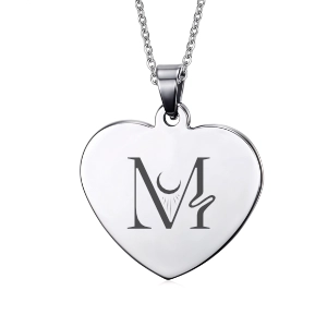 Náhrdelník velké srdce s vlastním gravírováním