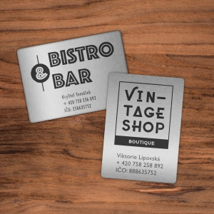 Stříbrná kovová cedulka s vlastním gravírováním 7x10cm