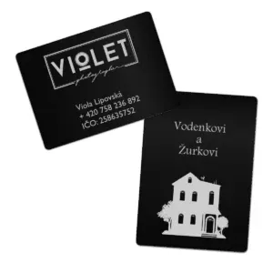 Černá kovová cedulka s vlastním gravírováním 7x10cm