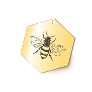 Zlatý hexagon přívěsek s vlastním gravírováním