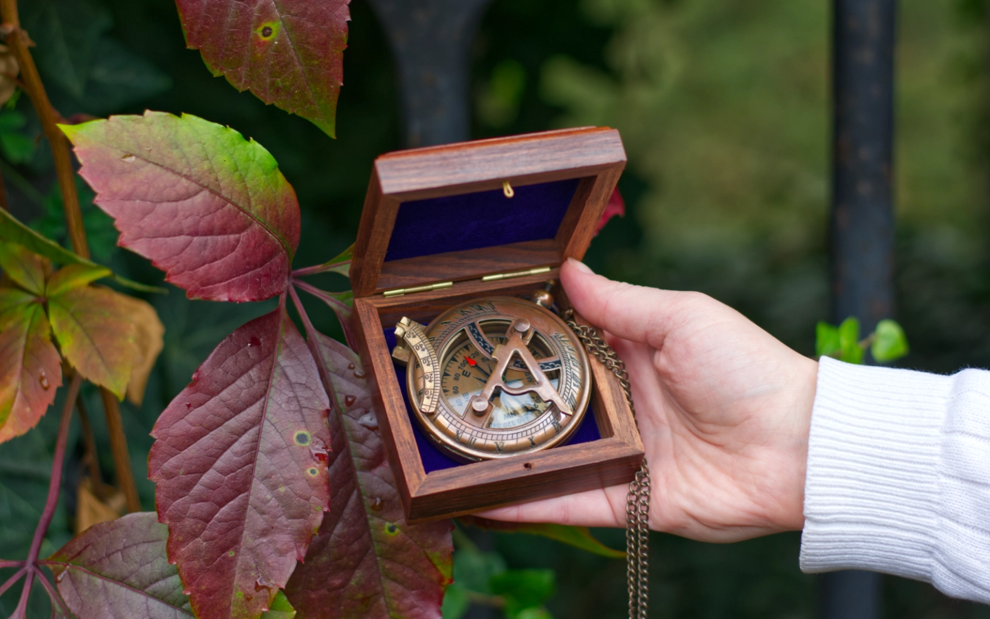 Luxusní kompas v dřevěné kazetě s vlastním gravírováním 1 Obrázek galerie kompas03.1